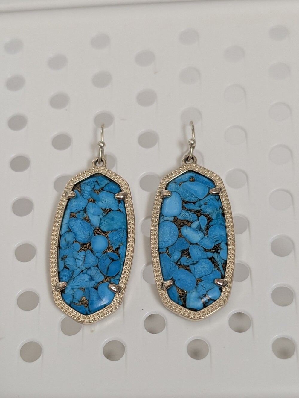 Kendra Scott Elle Gold Drop Earrings in Bronze Veined Turquoise Magnesite